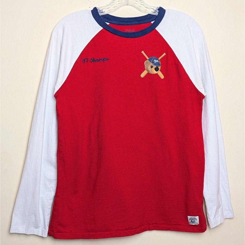 Polo Ralph Lauren '67 Bear Long Sleeve Baseball Raglan T-Shirt Youth Large 14-16
